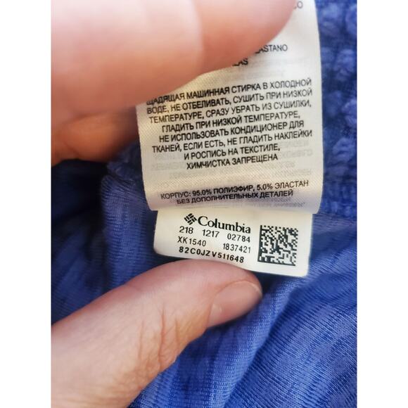 Columbia Womens Purple Waffle Texture Pullover Kangaroo Pocket Medium - Picture 9 of 9